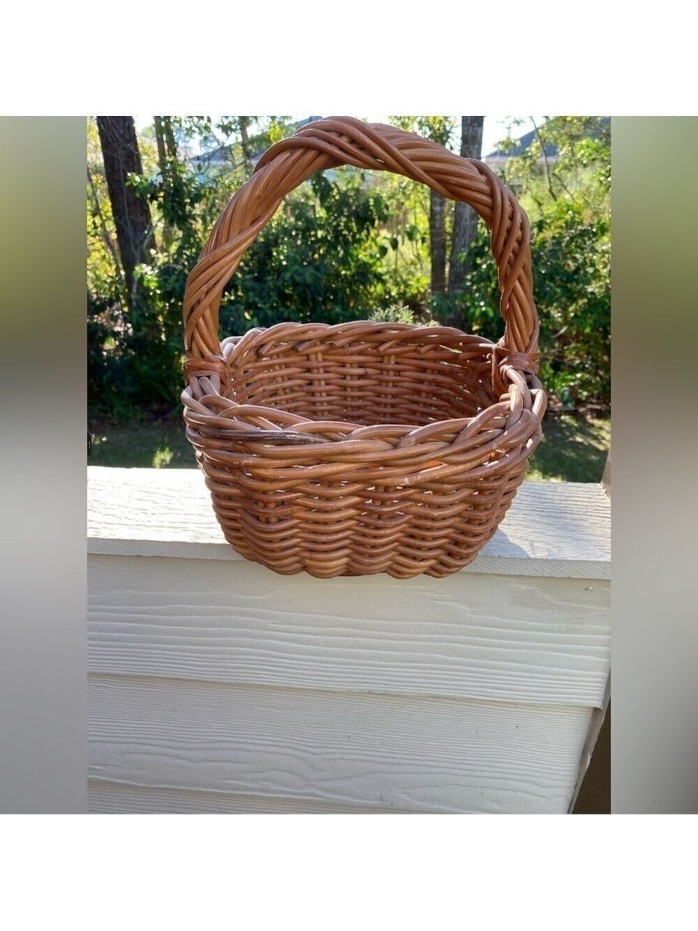 Wicker Basket for the holidays or remove the greenery and use anytime. Excellent